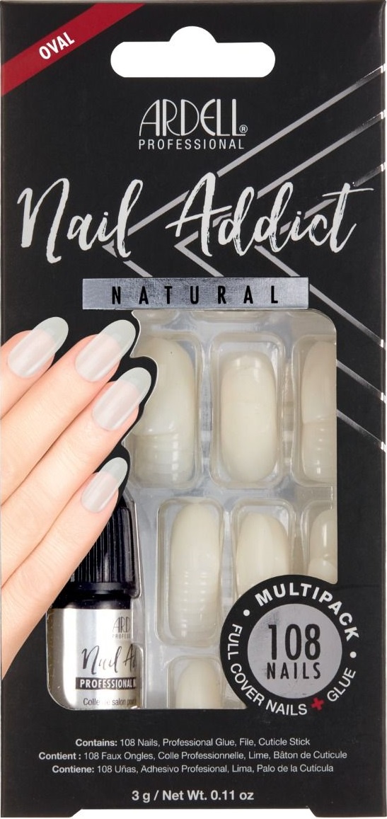 Ardell Nail Addict – Natural Oval Multipack 108x