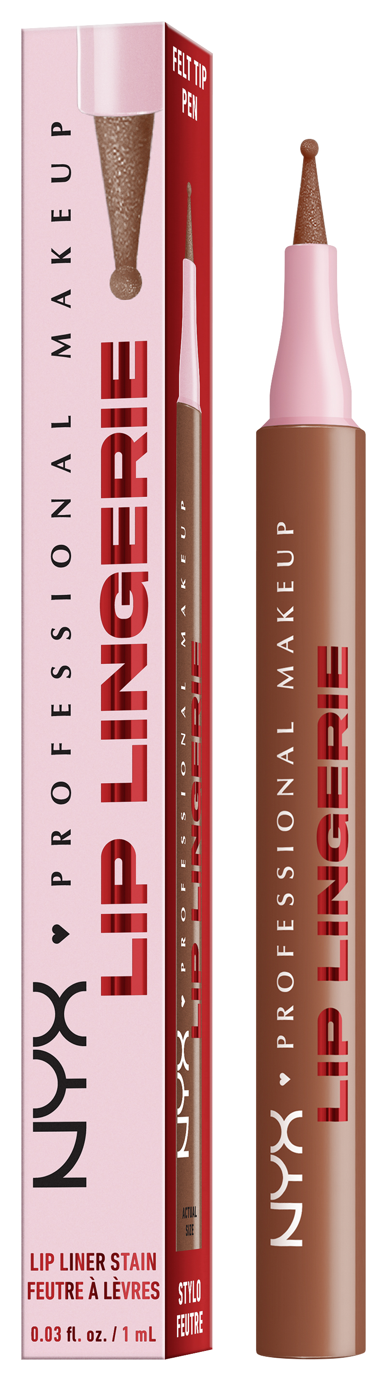 Nyx Professional Makeup Lip Lingerie - Lip Lingerie Lip Liner Stain Seamless All Day Stain Waterproof Naughty Nude 1ml