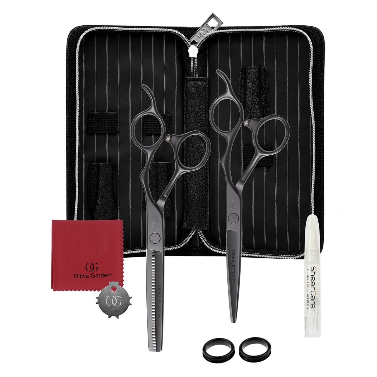 Olivia Garden - SilkCut Pro Shear Kit Matt Black