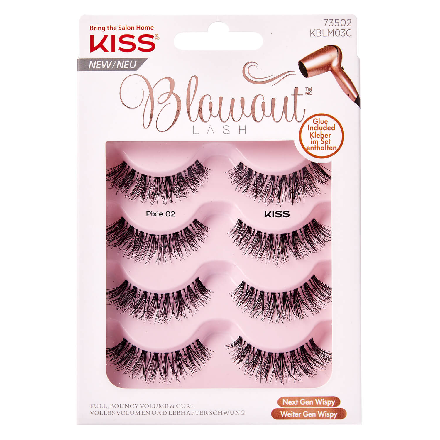 Kiss Lashes – Blowout Lash Multipack No.3 Pixie 4x