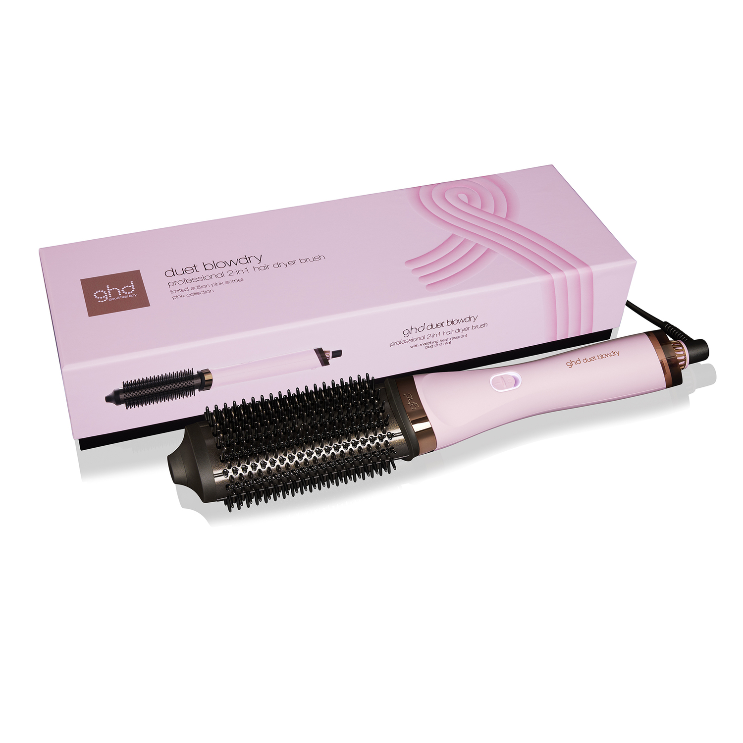 Ghd Pink-Sorbet Collection - Duet Blowdry™ Limited Edition Hair Dryer Brush 1x