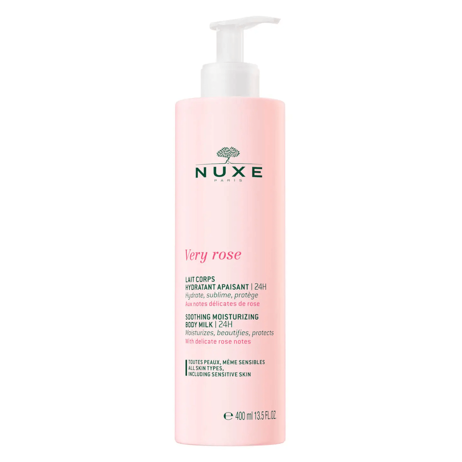 Nuxe Very Rose – Lait Corps Hydratant Apaisant 400ml