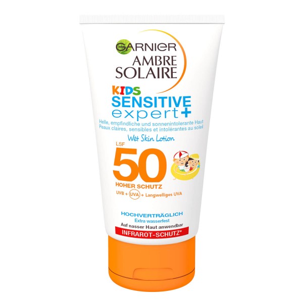 Image of Ambre Solaire - Kids Sensitive expert+ Wet Skin-Lotion LSF 50