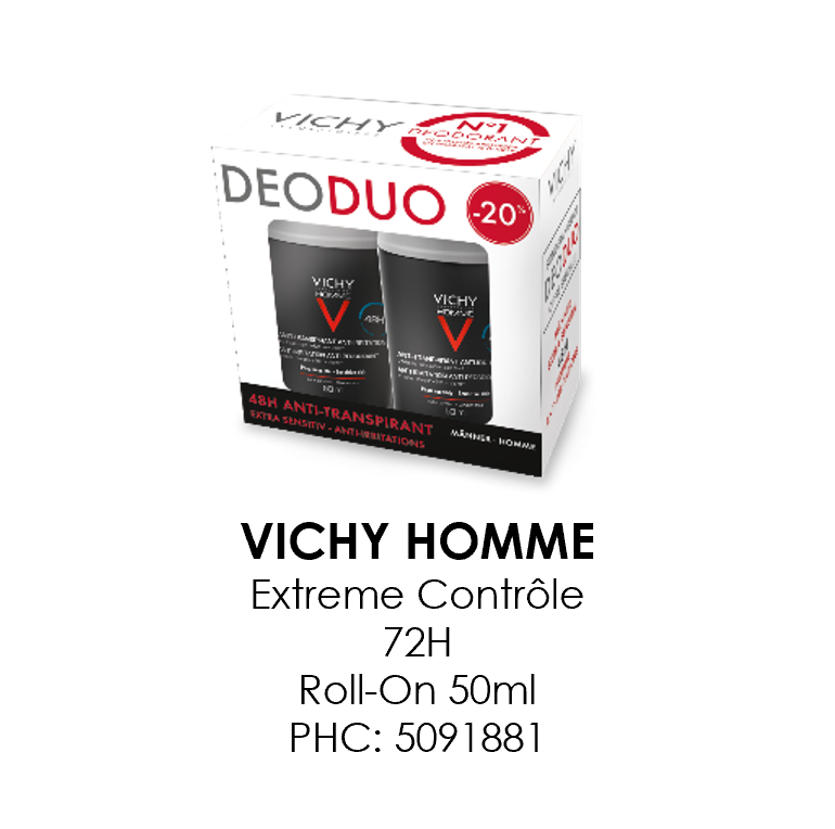 Vichy Deo – Deo Anti-Transpirant Roll-On Duo 2x50ml