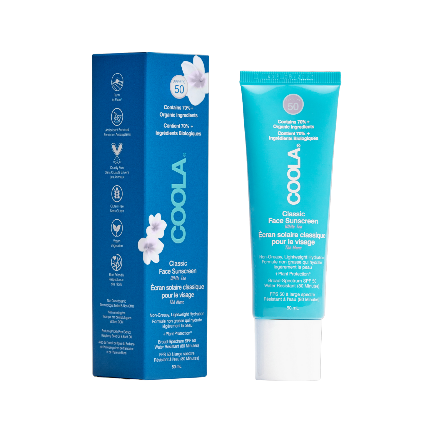 Coola – Classic Face Organic Sunscreen Lotion Spf50 White Tea 50ml