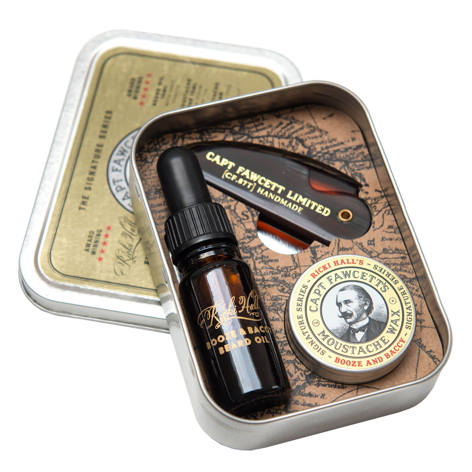 Capt. Fawcett Care – Ricki Hall Booze & Baccy Grooming Kit