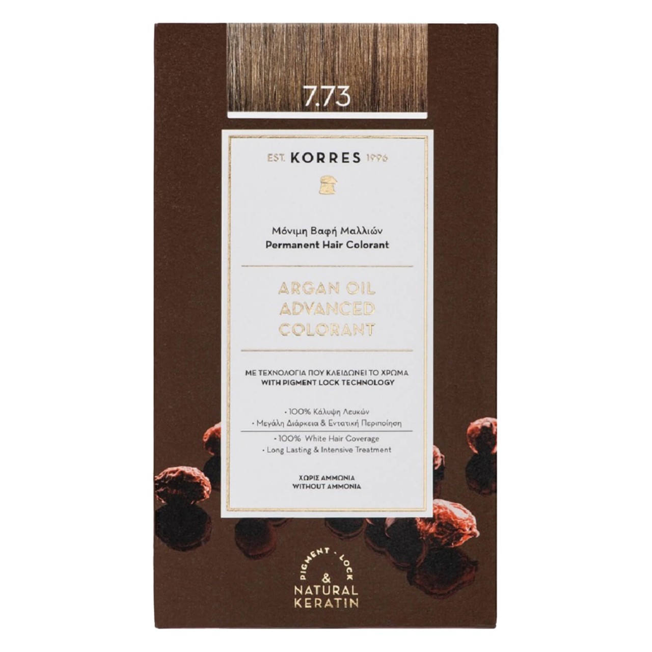 Korres Color - Argan Oil Hochentwickelte Haarcoloration Golden Mocca 7.73