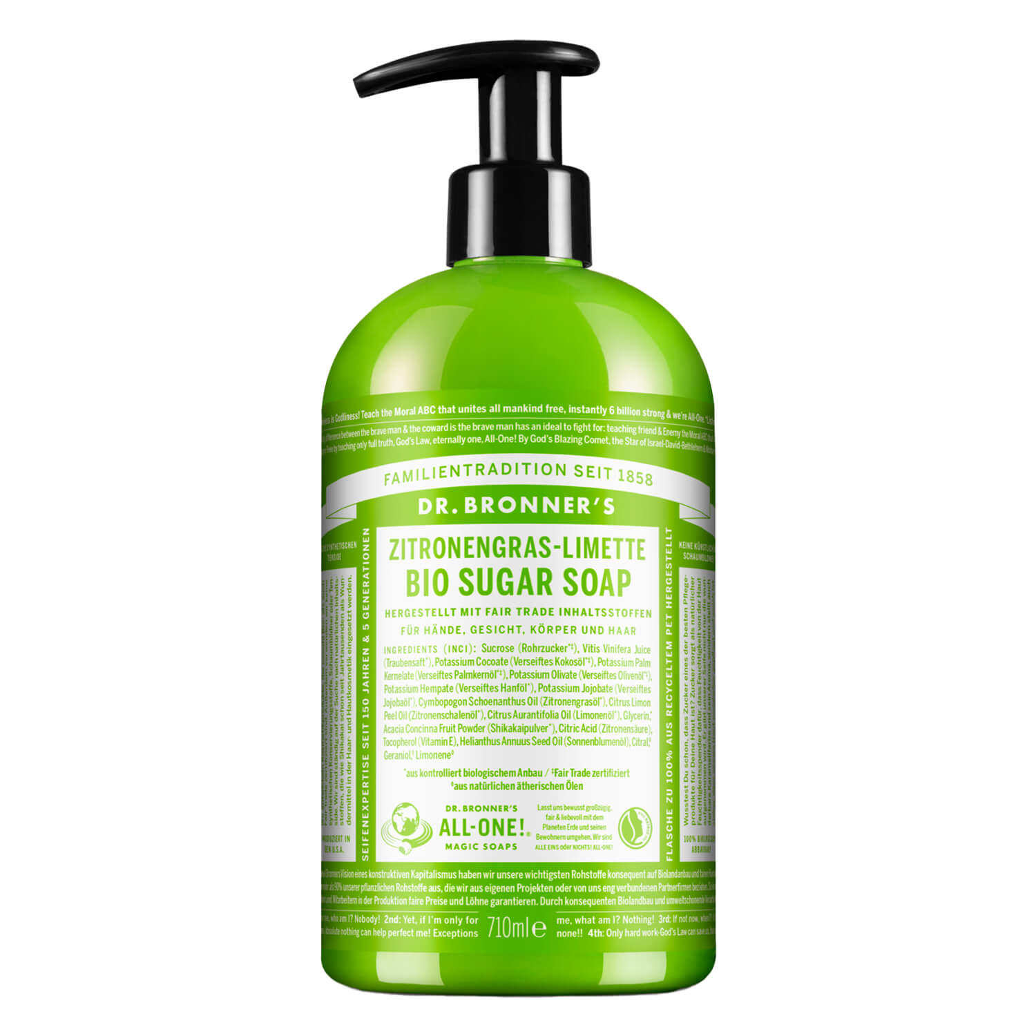Dr. Bronner’s – Sugar Soap Lemongrass Lime 710ml