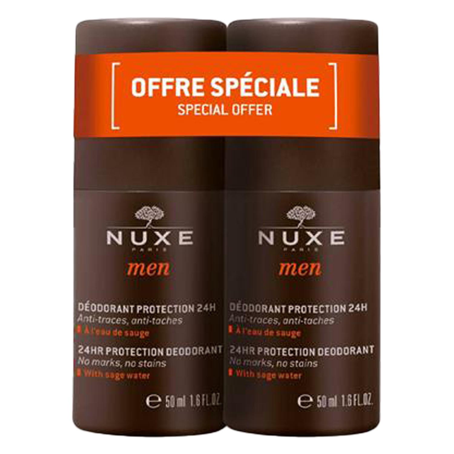 Nuxe Men – Déodorant Protection 24h Duo 2x50ml