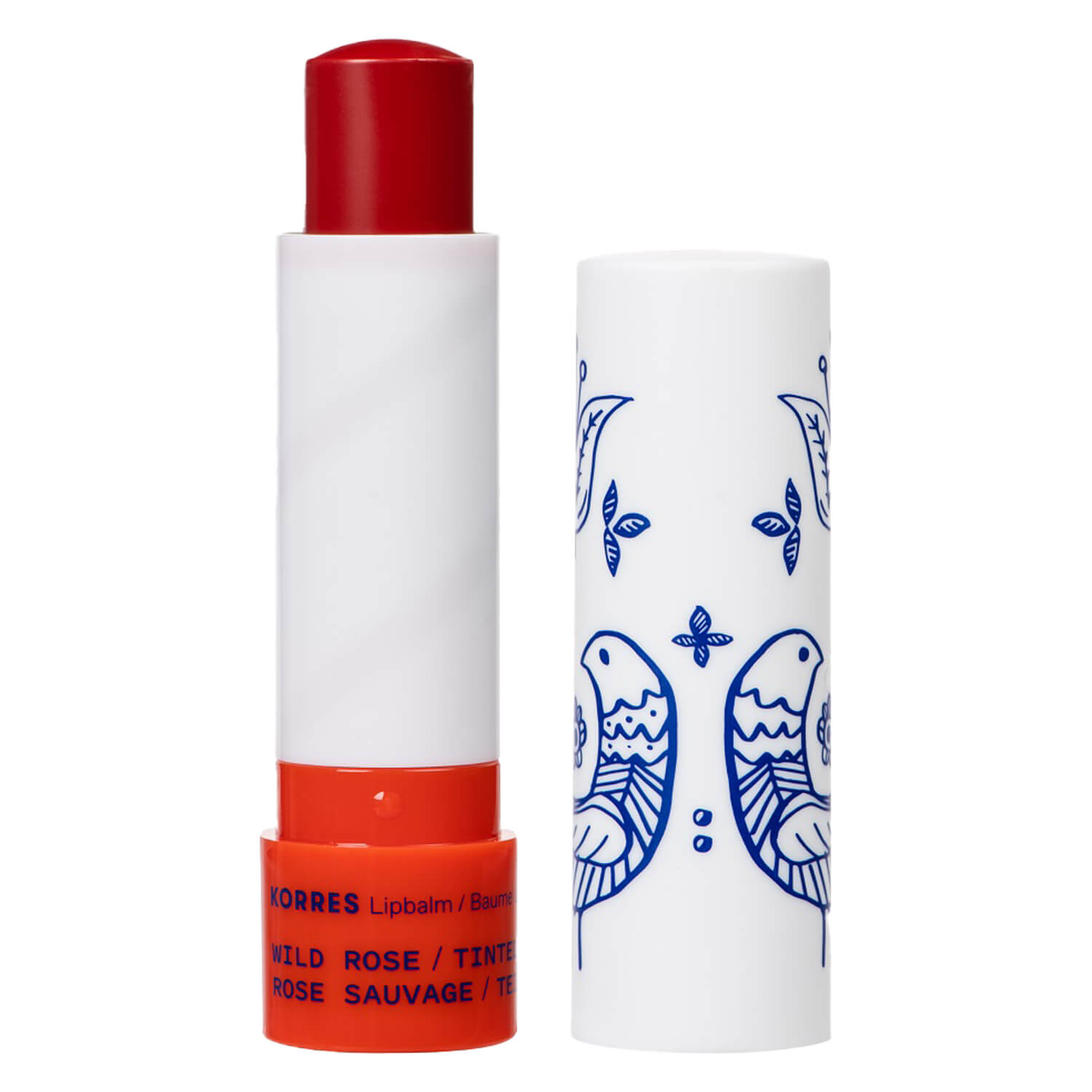 Korres Lips – Wild Rose Lip Balm Tinted Red 4.5g