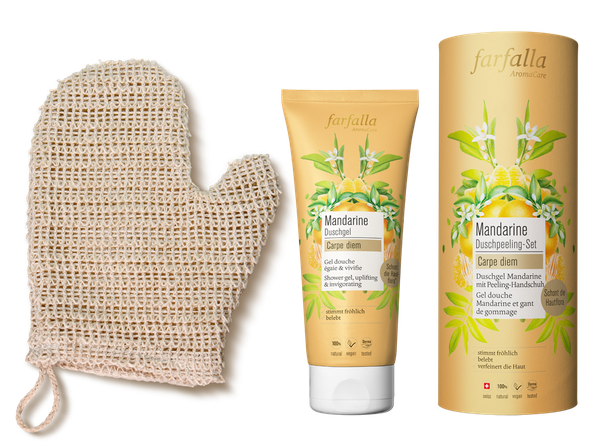 Farfalla Sets – Mandarine Duschpeeling 1x