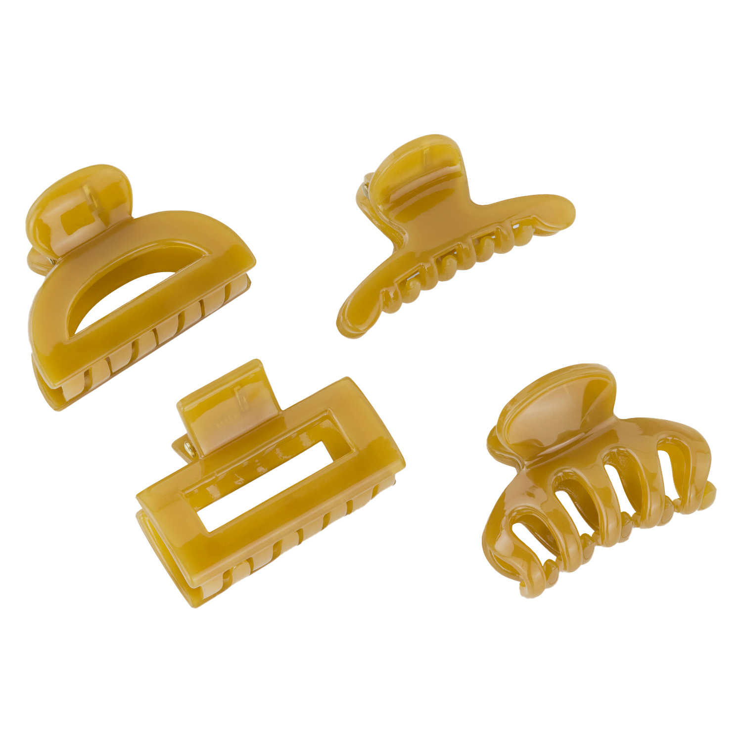 Trisa Hair - Small Hair Clips, Yellow 4x