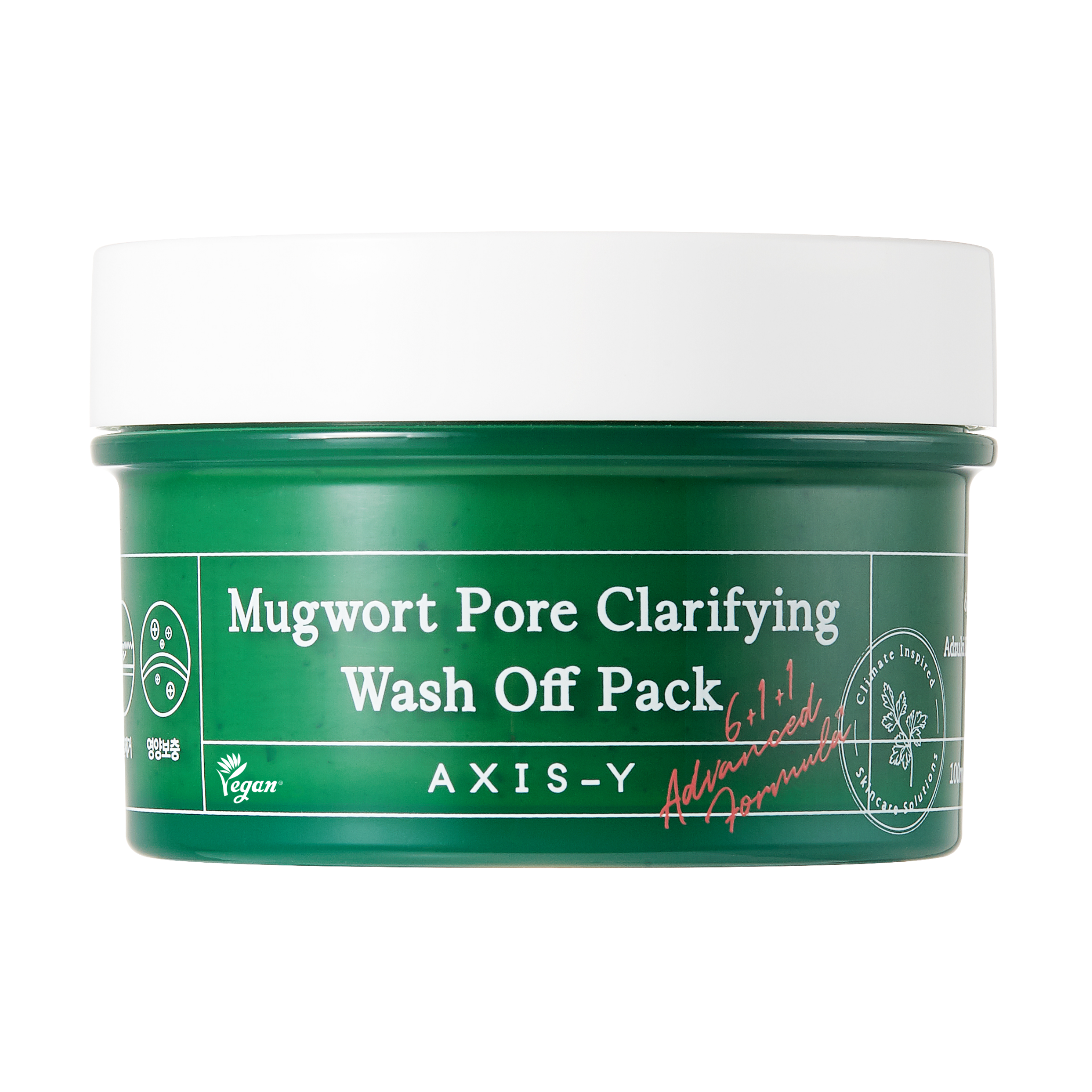 Axis-Y 6+1+1 – Mugwort Pore Clarifying Wash Off Pack 100ml