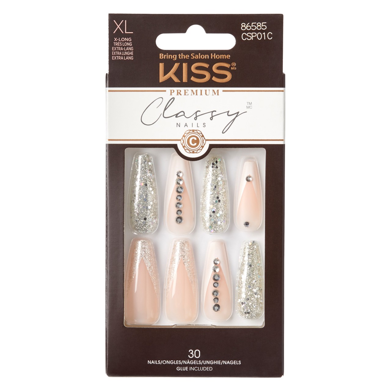 KISS Nails - Classy Premium Glitter French Sophisticated