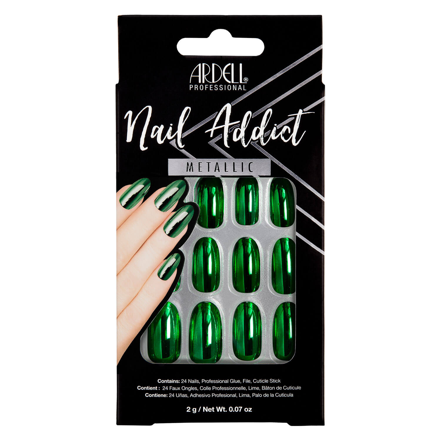 Ardell Nail Addict – Nail Addict Green Metallic 24x