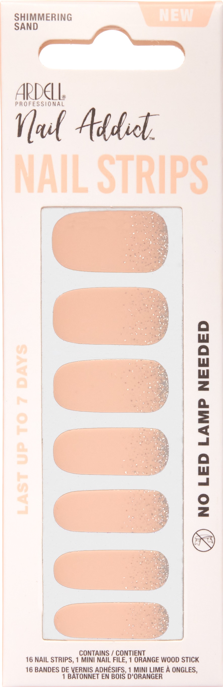 Ardell Nail Addict – Nail Strips Shimmering Sand 1x