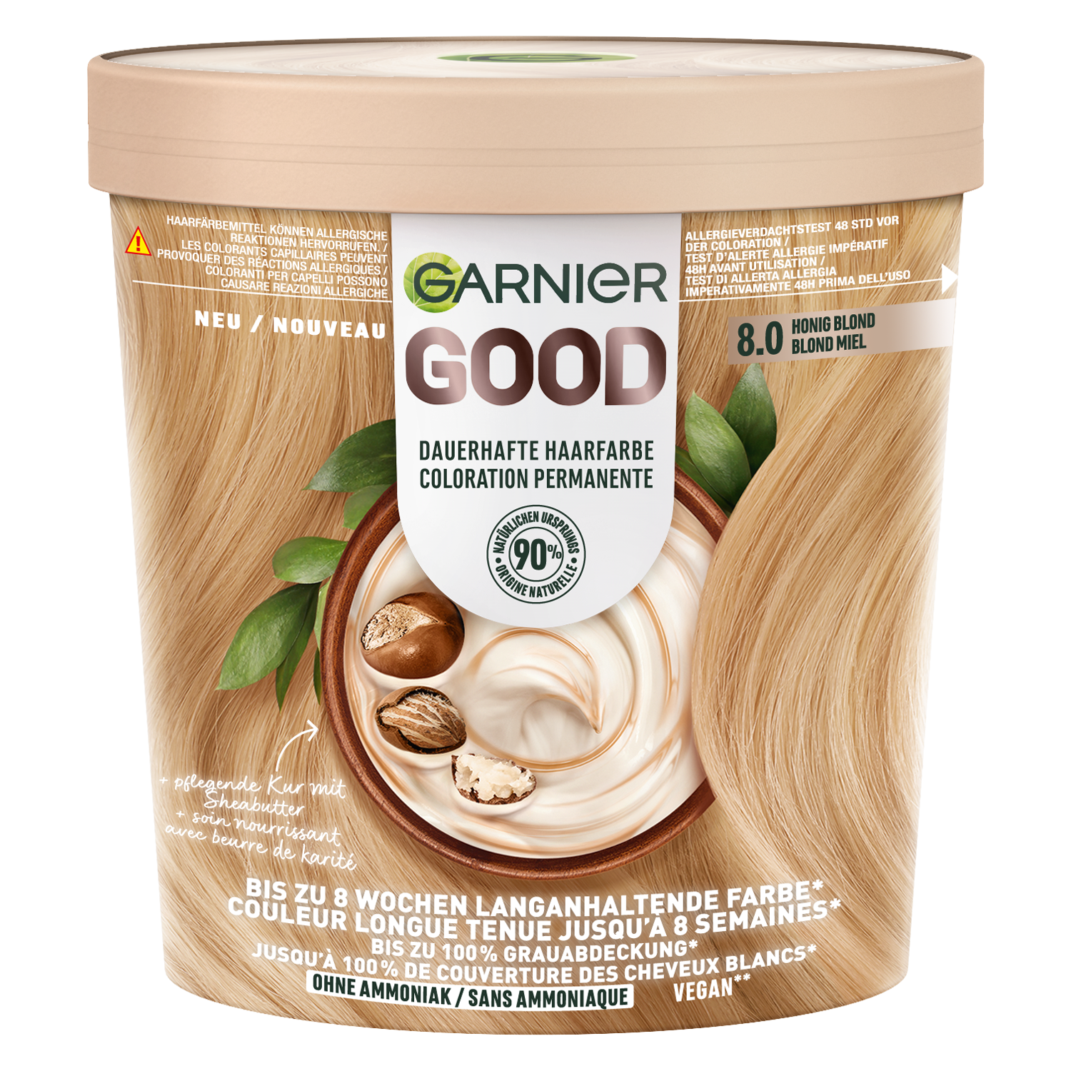 Garnier Good Color – Dauerhafte Haarfarbe 8.0 Honig Blond