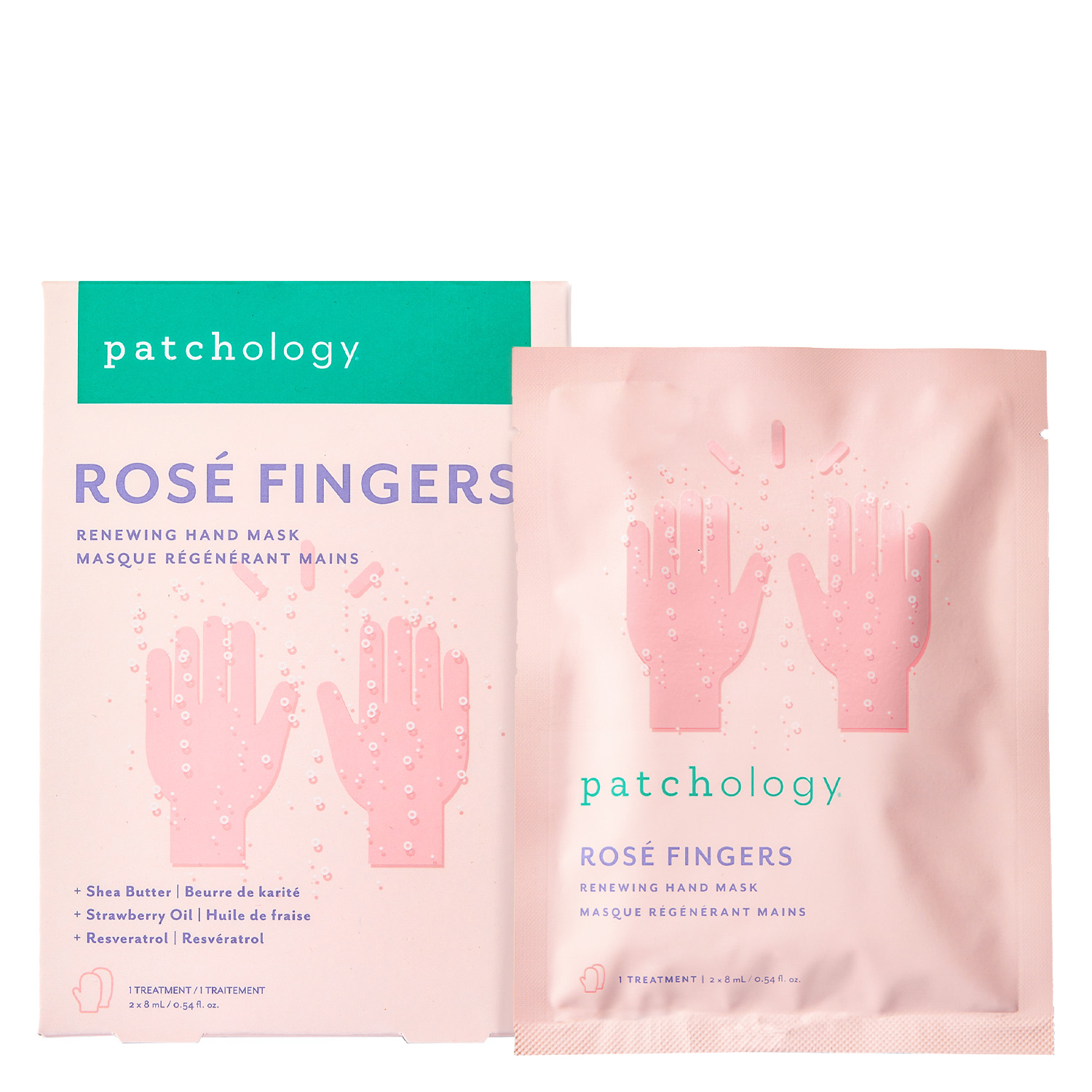 Patchology Body – Rosé Hydrating & Anti-Aging Hand Mask 1x