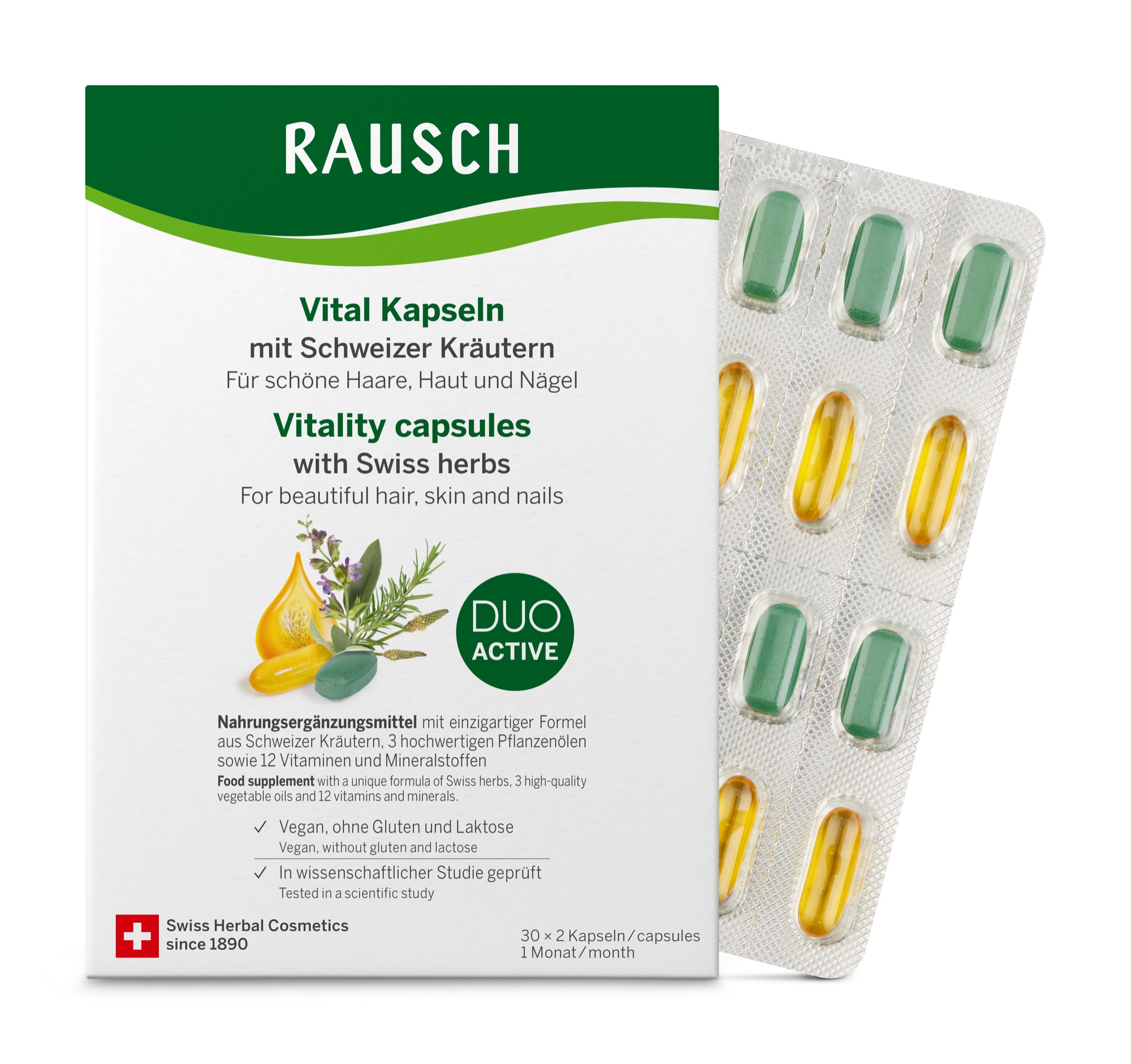 Rausch - Schweizer Kräuter Vital Kapseln 90x2