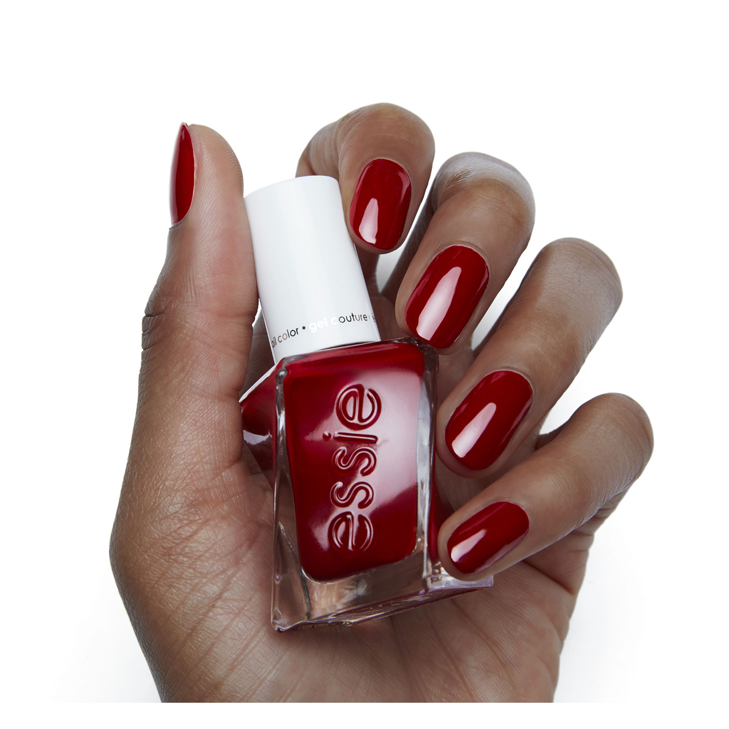 gel 509 couture - red gown the essie paint