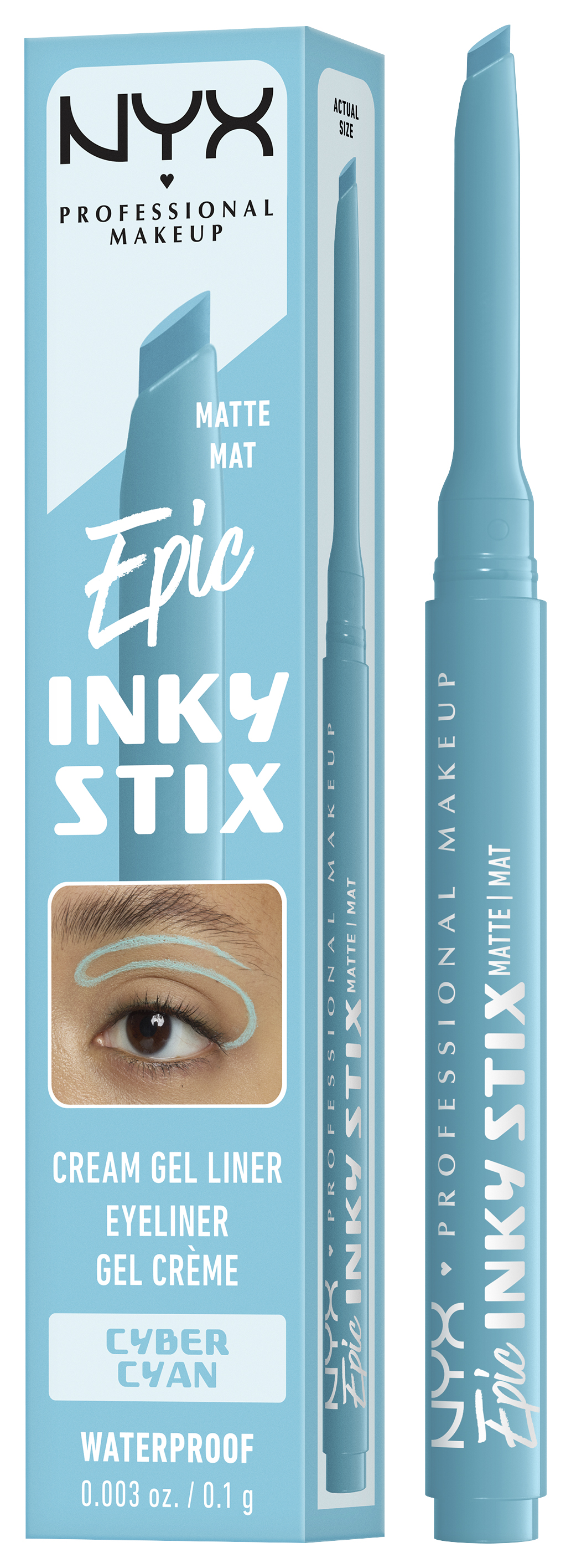 Nyx Professional Makeup Nyx Liner - Epic Inky Stix Cream Gel Eyeliner Waterproof Cyber 0,1g