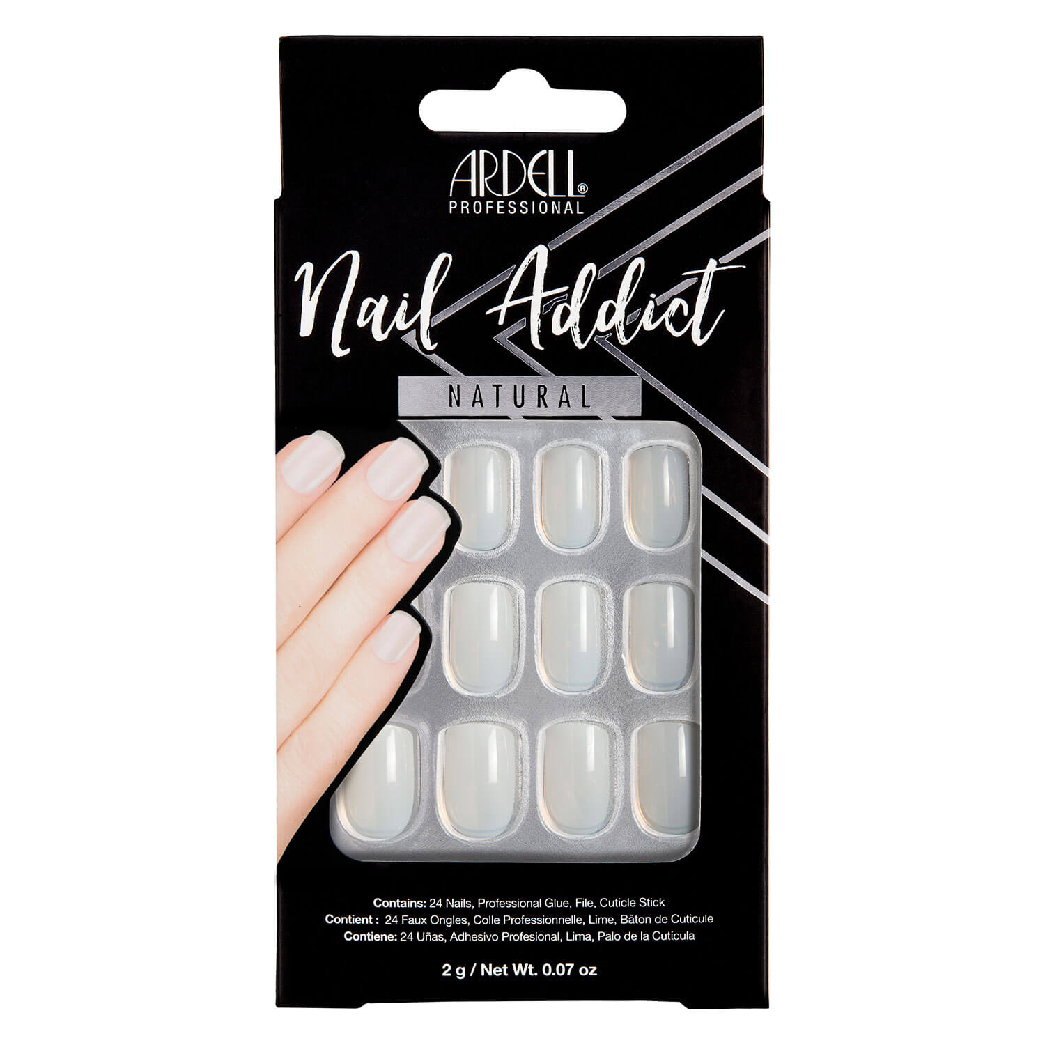Ardell Nail Addict - Nail Addict Natural Squared 24x
