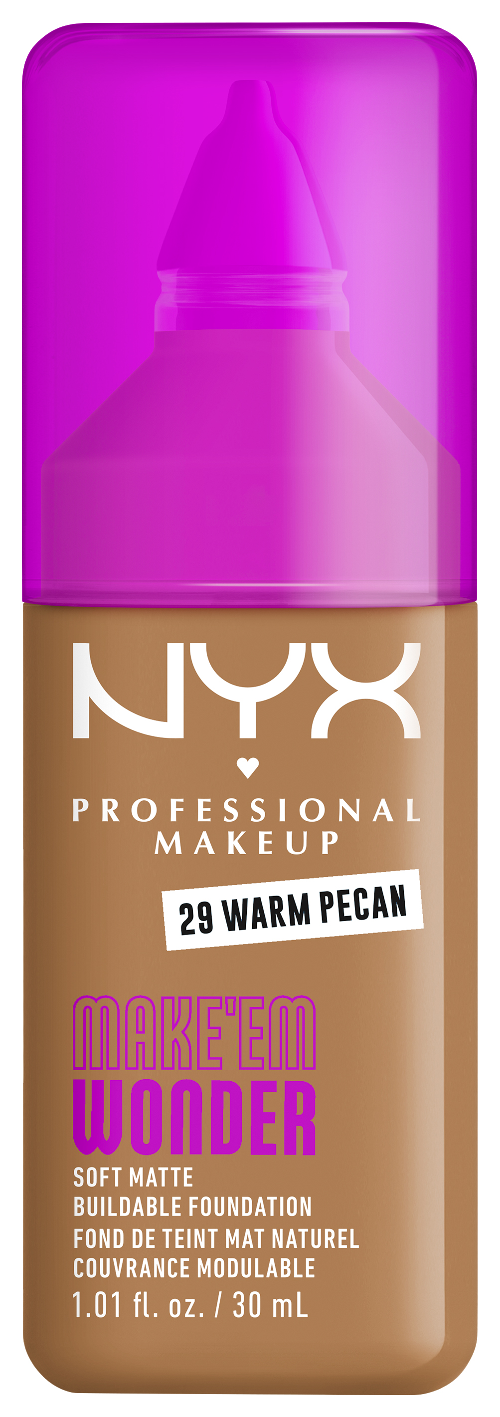 Nyx Professional Makeup Make 'em Wonder - Foundation 29 Warm Pecan 30ml