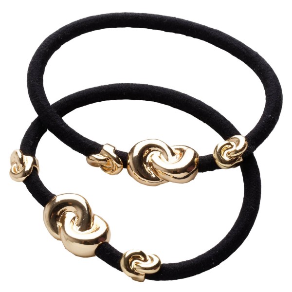 Image of Corinne World - Hair Tie 3 Knots Black