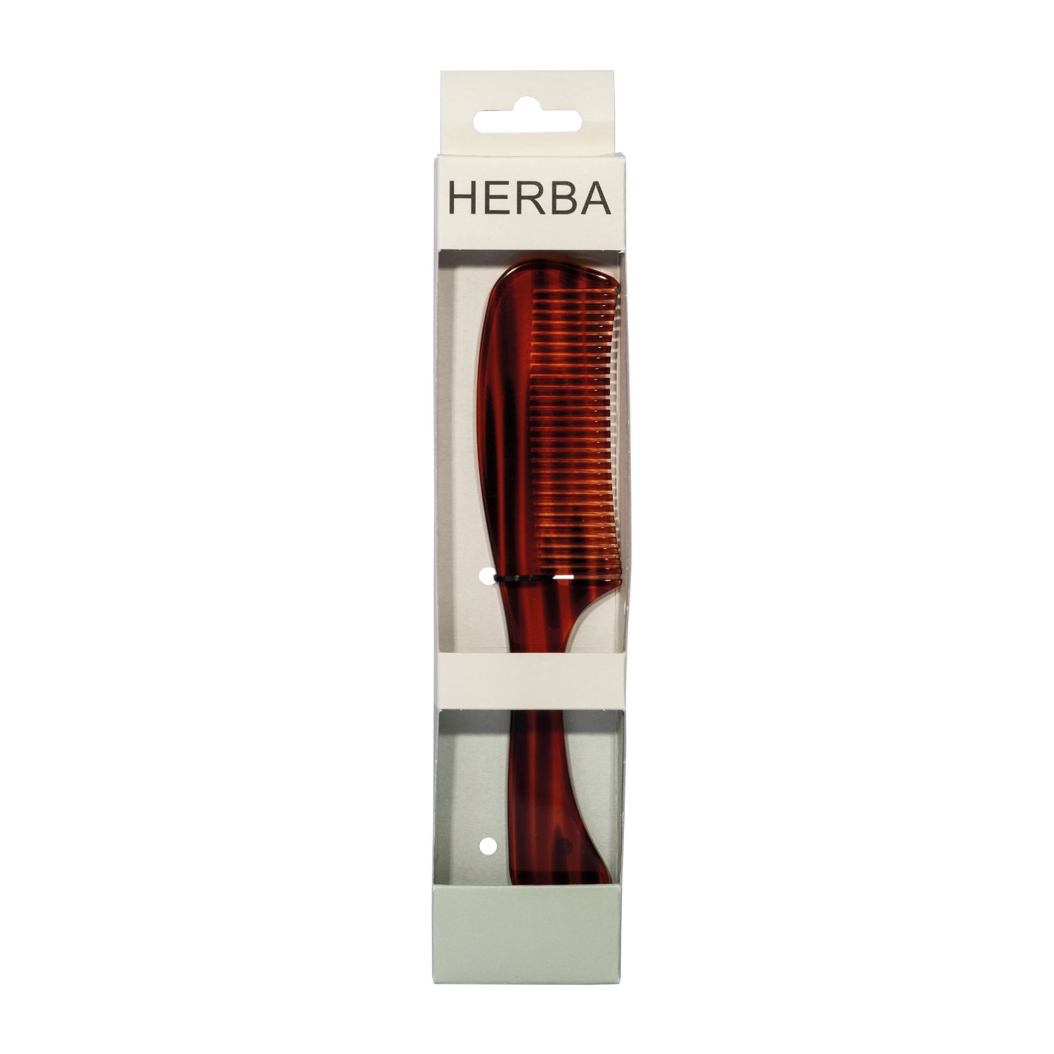 Herba – Griffkamm, Handgesägt Acetat, Braun, 19 Cm 1stk