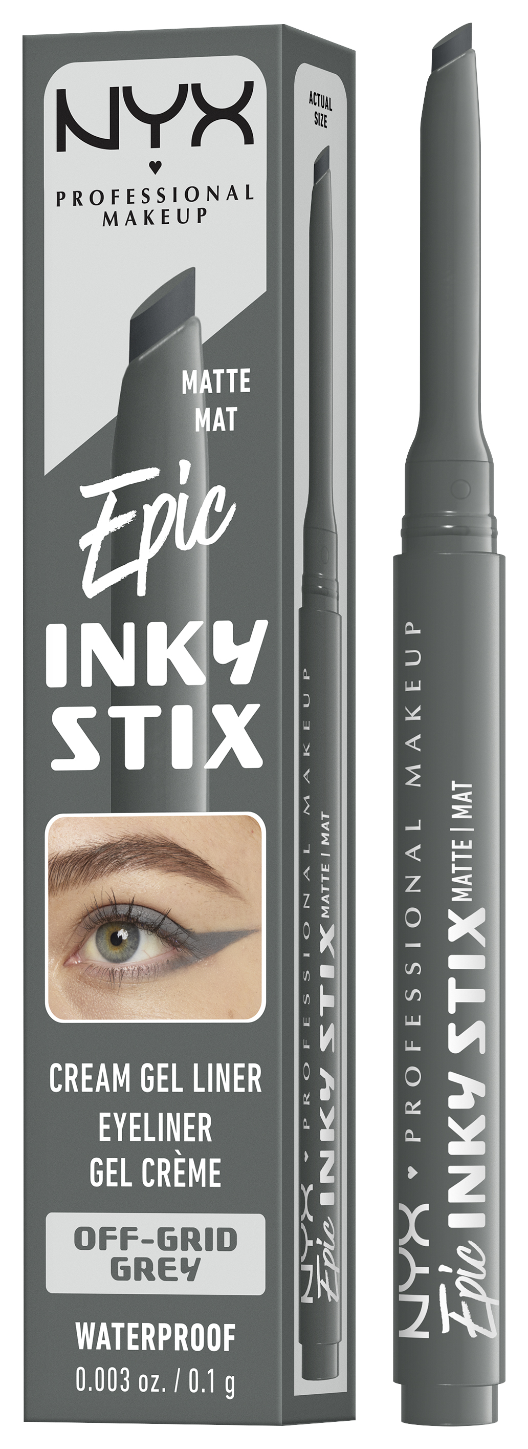 Nyx Professional Makeup Nyx Liner - Epic Inky Stix Cream Gel Eyeliner Waterproof Off-Grid 0,1g