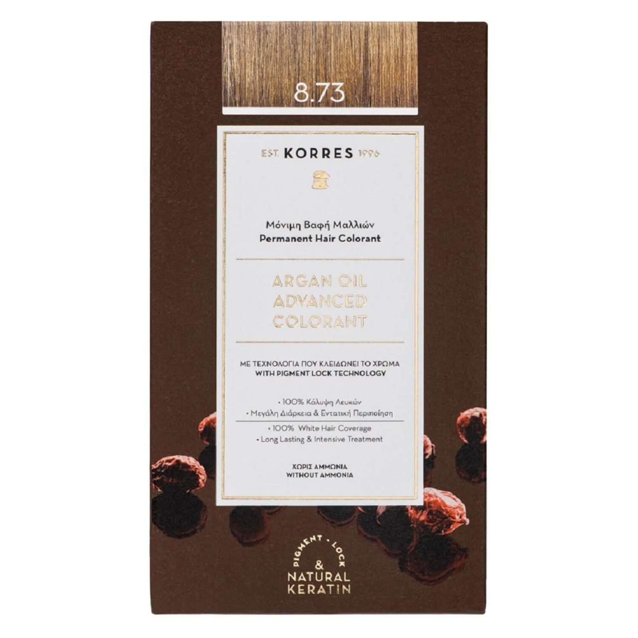Korres Color - Argan Oil Hochentwickelte Haarcoloration Golden Caramel 8.73