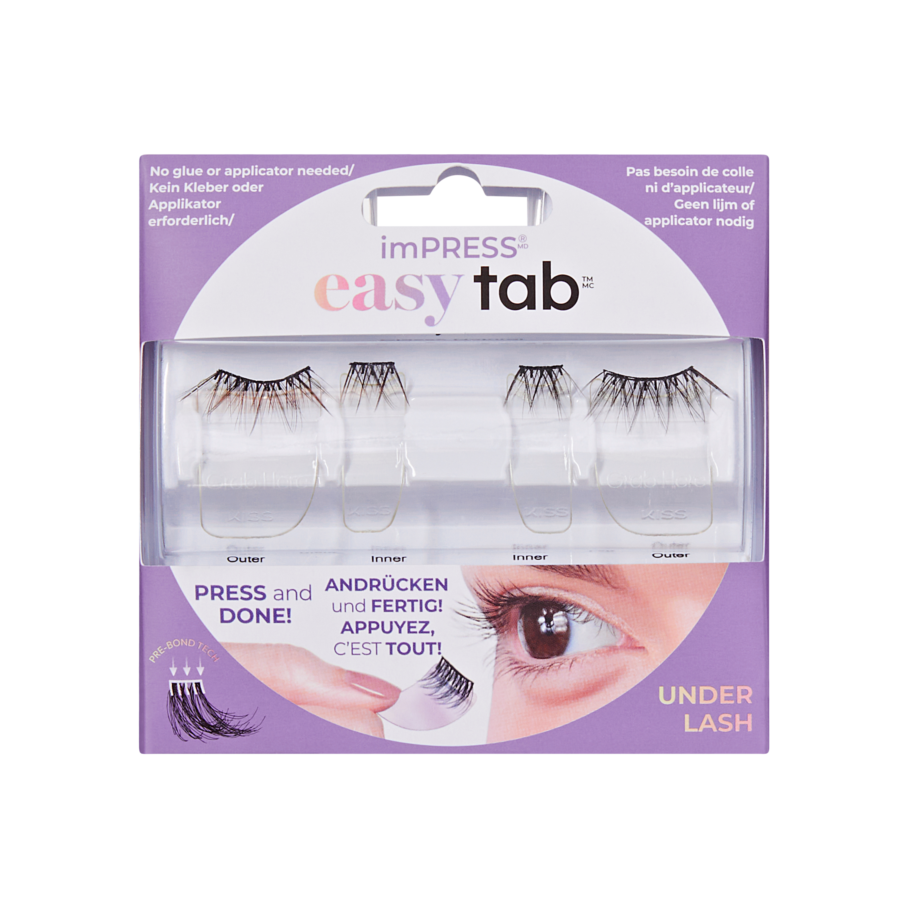 Kiss Lashes – Impress Press On Falsies Easy Tab 01 – Classy Natural 1x
