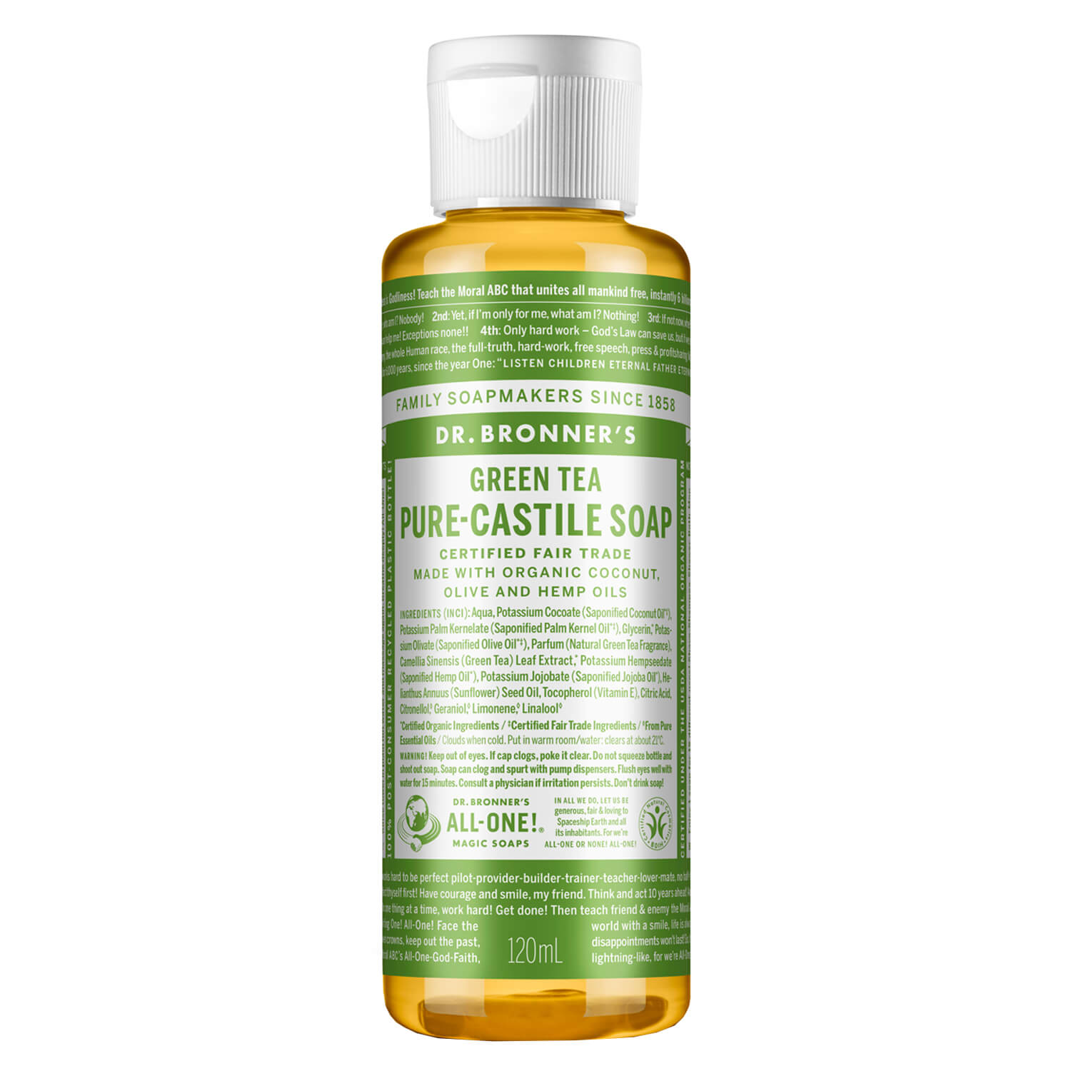 Dr. Bronner’s – 18-In-1 Flüssigseife Green Tea 120ml