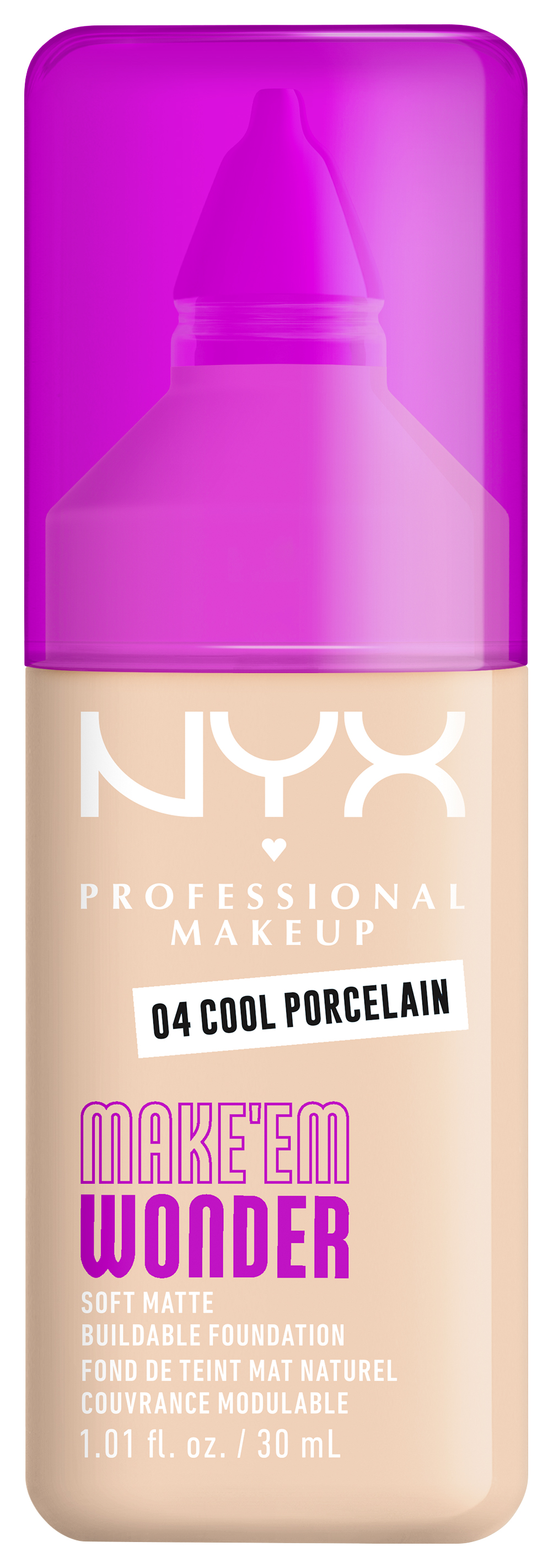 Nyx Professional Makeup Make 'em Wonder - Foundation 04 Cool Porcelain 30ml