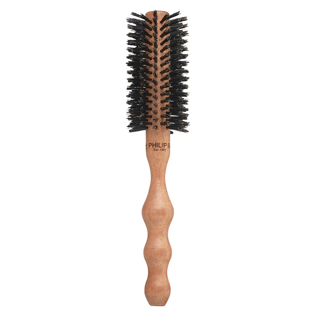 Philip B Med. Round Hairbrush, Polish Mahogany Handle, 55 Mm 1x