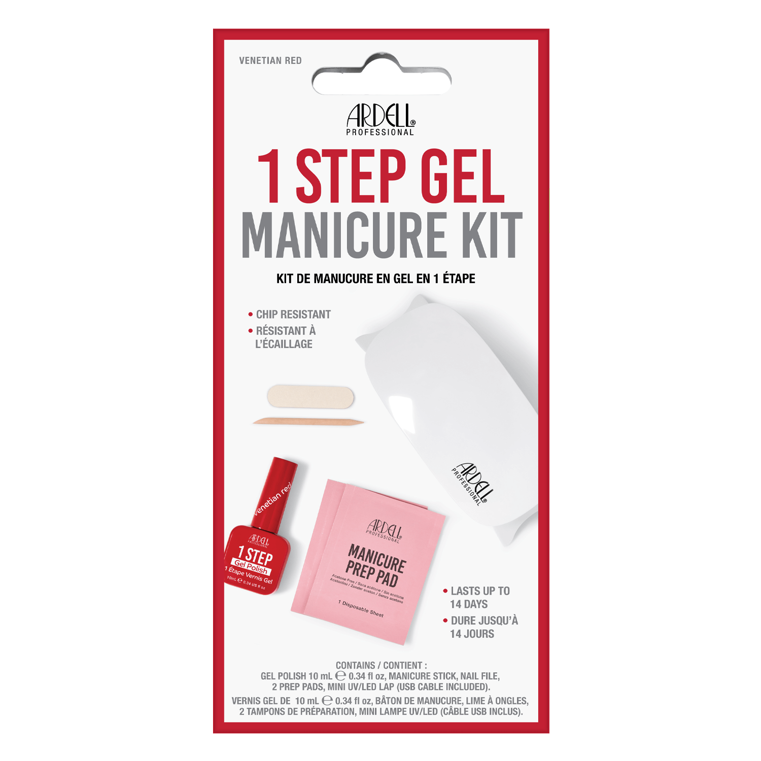 Ardell 1 Step Gel – Manicure Kit Venetian Red 1x