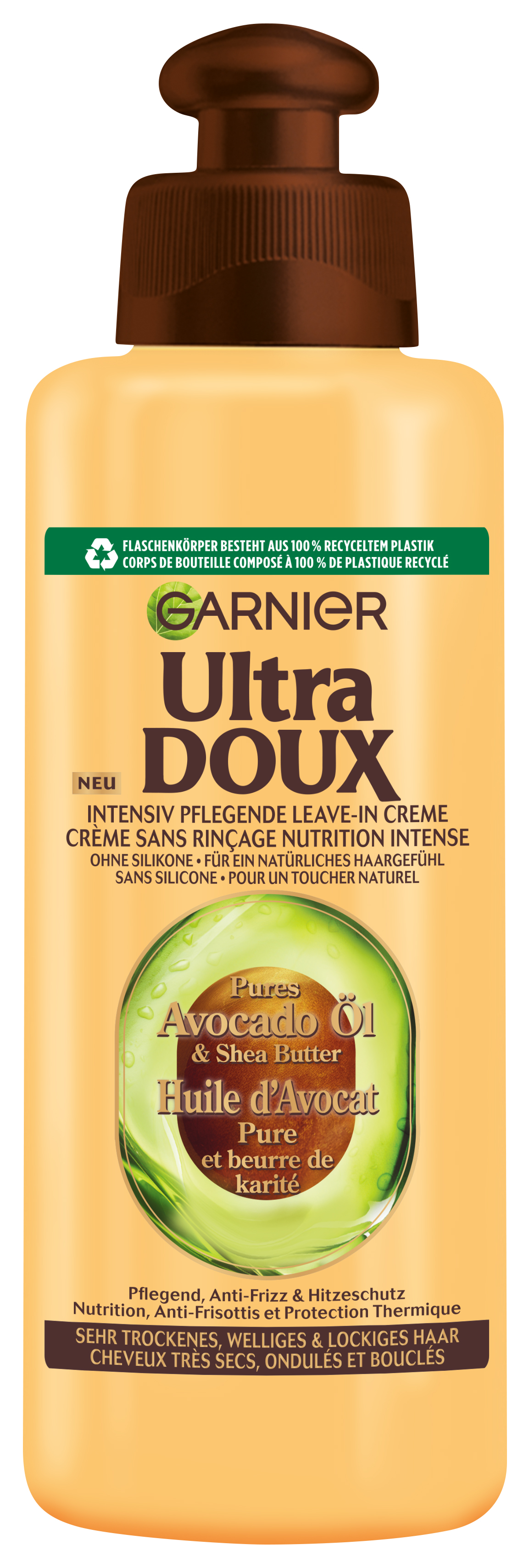 Garnier Ultra Doux Haircare – Ultra Doux Intensiv Pflegende Leave-In Creme Pures Avocado-Öl & Shea Butter 200ml