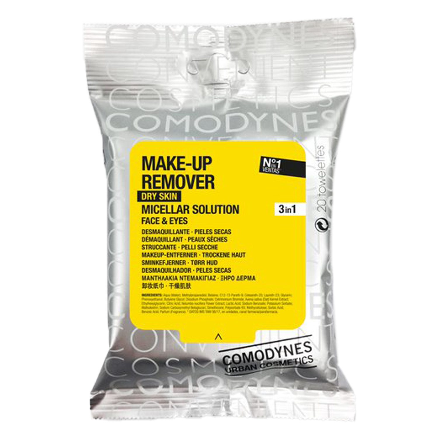 Comodynes – Abschminktücher Für Trockene Haut 20x