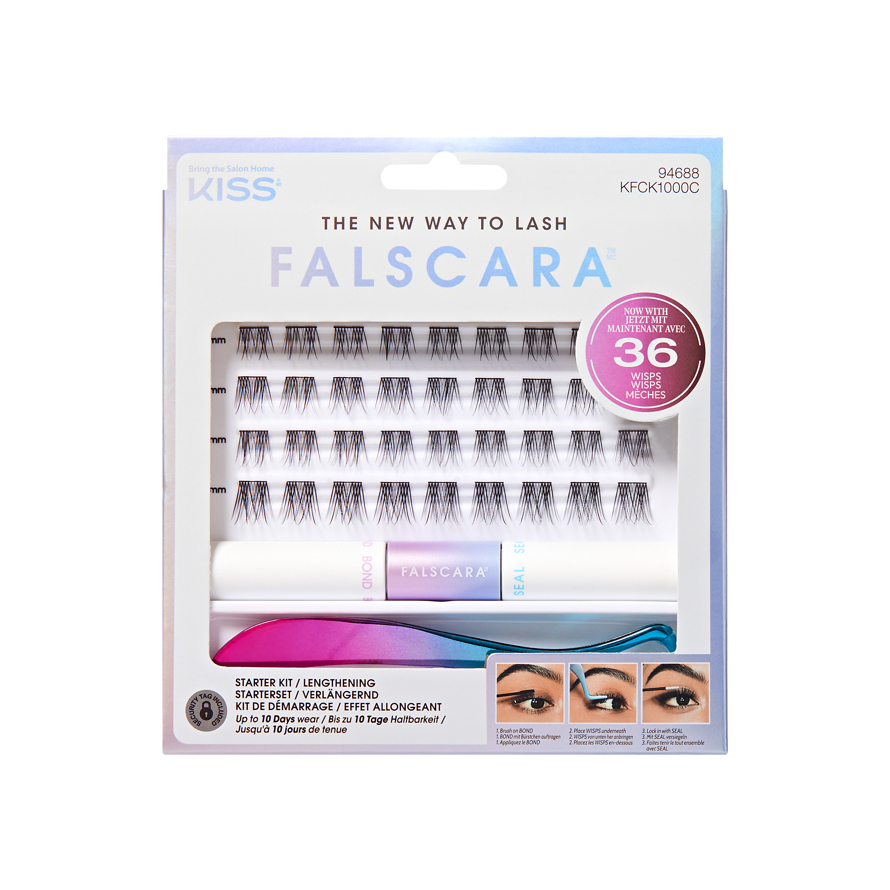 Kiss Lashes - Falscara Eyelash - Starter Kit 1x