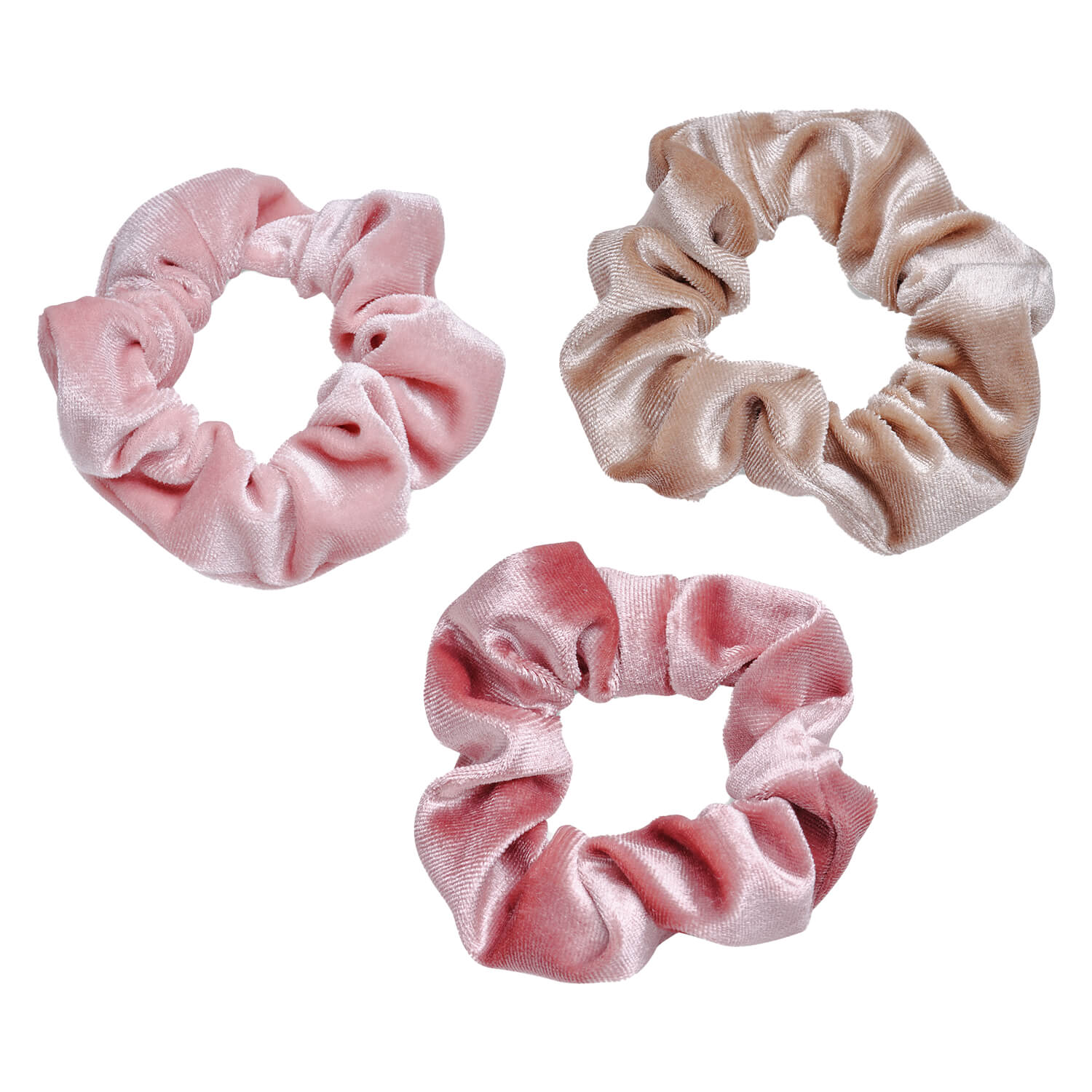Trisa Body Mind And Soul Scrunchie Yoga Samt Rosa 3x