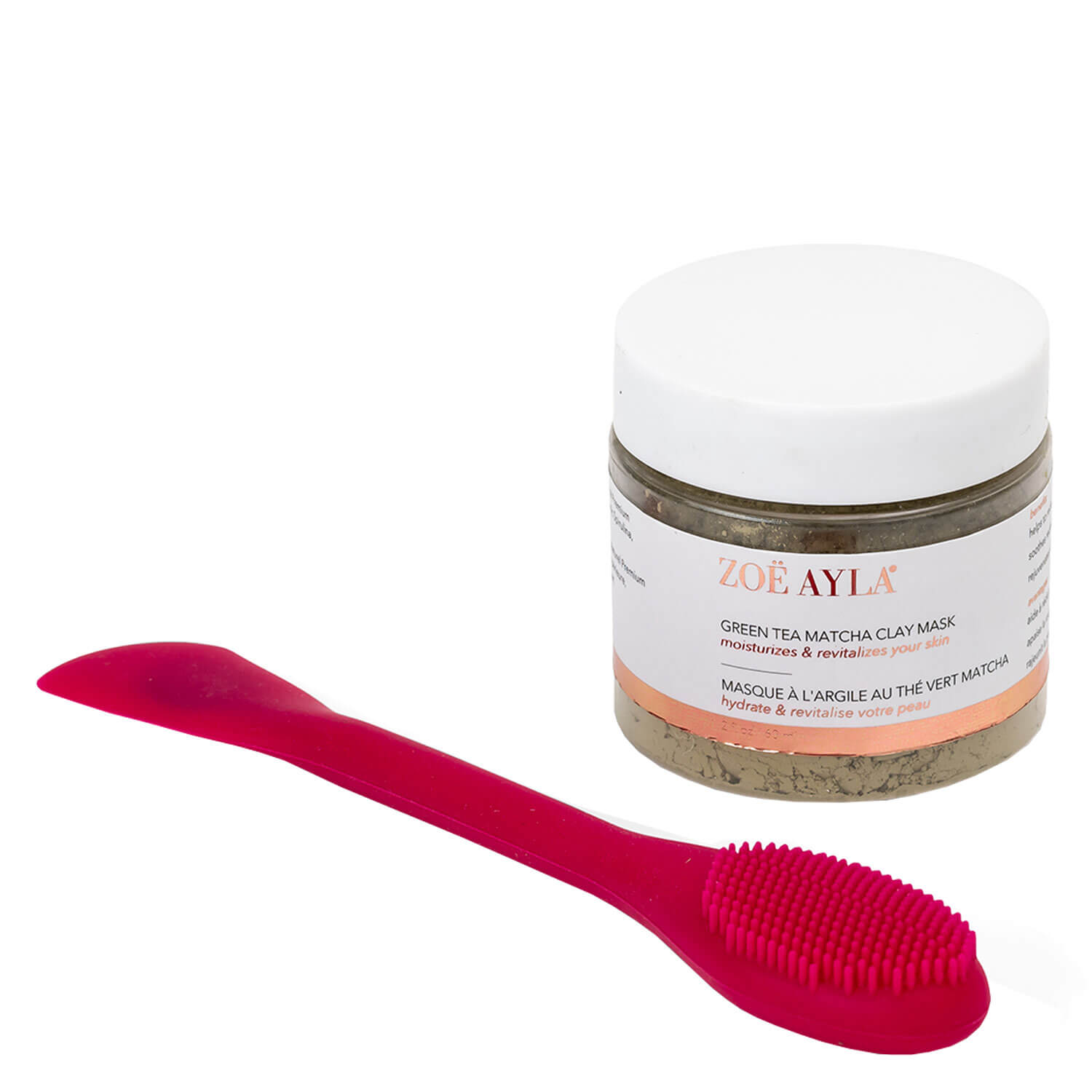 ZOË AYLA Green Tea Mud Matcha Clay Mask + Face Mask Applicator PerfectHair.ch