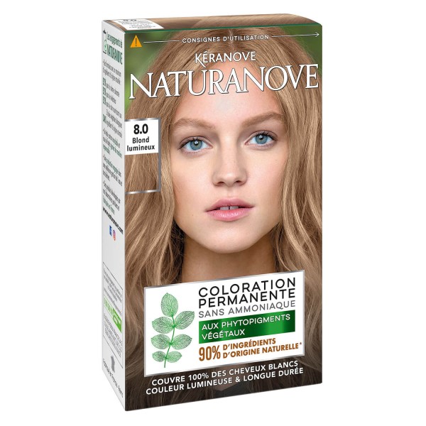 Image of Naturanove - Dauerhafte Haarfarbe Luminous Blonde 8.0