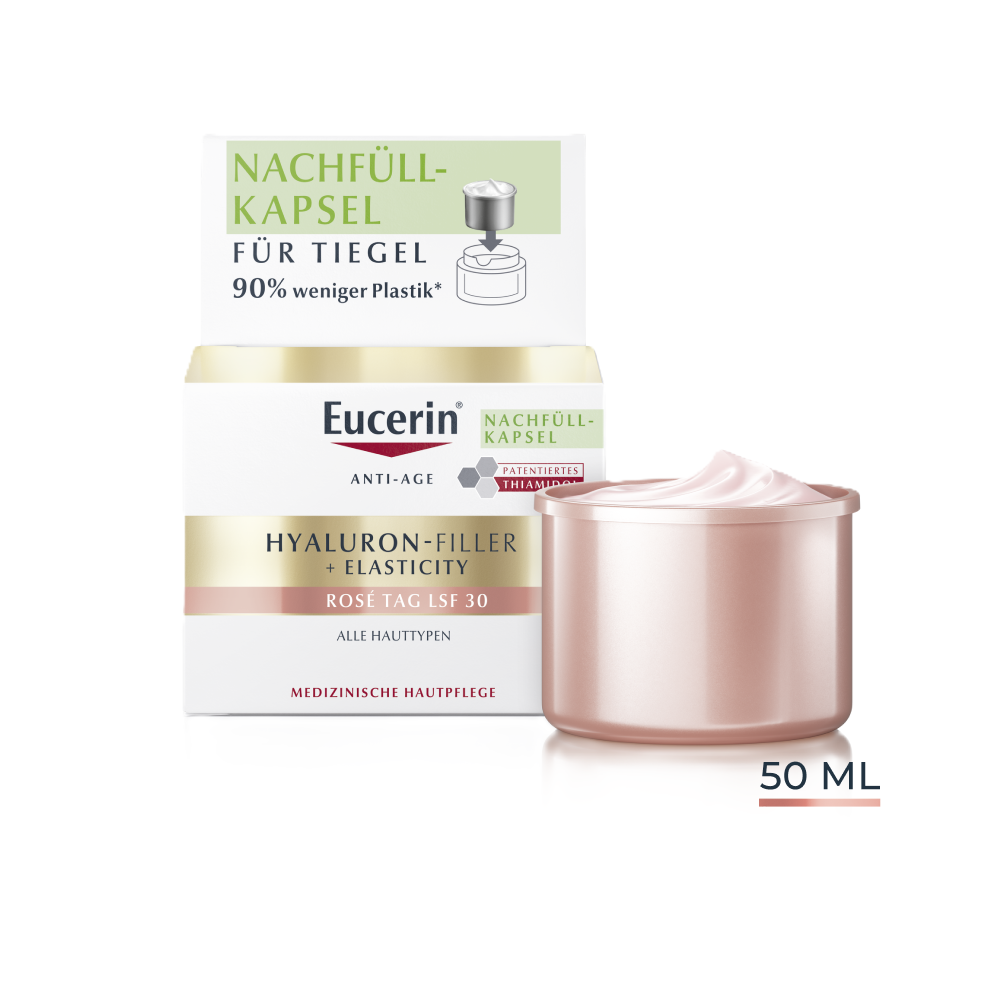 Eucerin Hyaluron-Filler + Elasticity - Tagespflege Rose Lsf 30 Refill 50ml