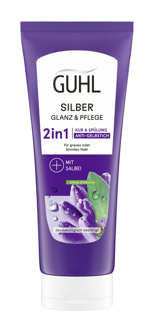 GUHL - Silberglanz & Pflege 2in1 Anti-Gelbstich Kur & Spülung
