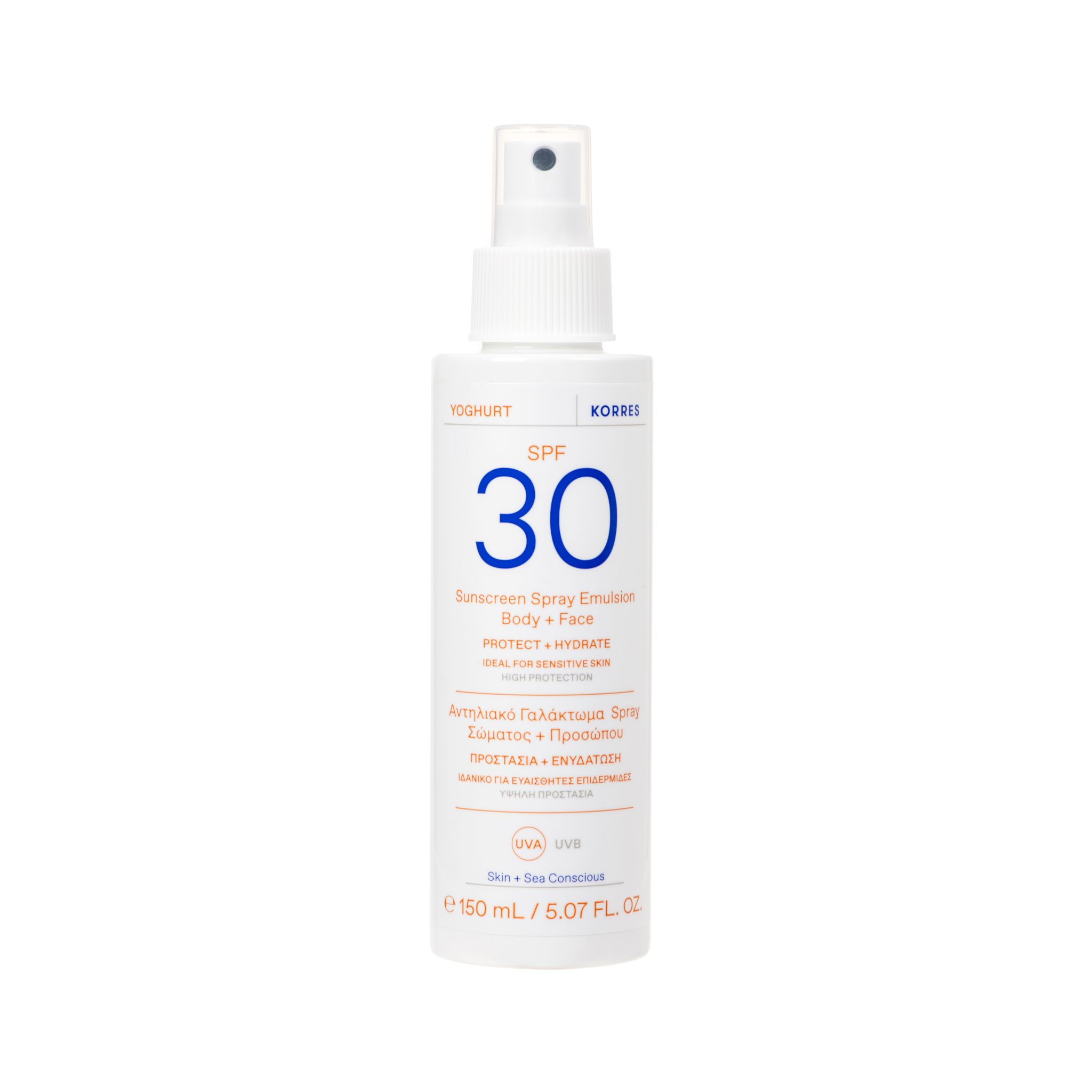 Korres Care – Yoghurt Sonnenspray-Emulsion Für Gesicht Und Körper Spf30 150ml