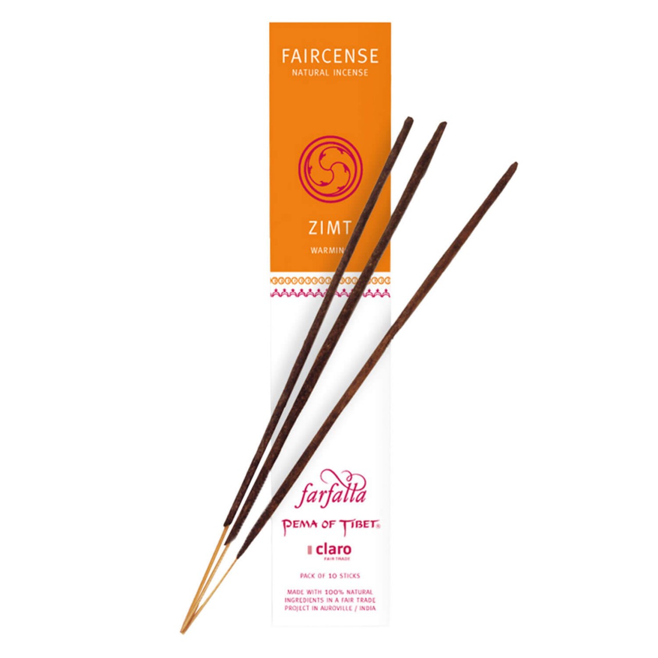 Farfalla Räucherstäbchen - Zimt/Warming - Faircense Räucherstäbchen