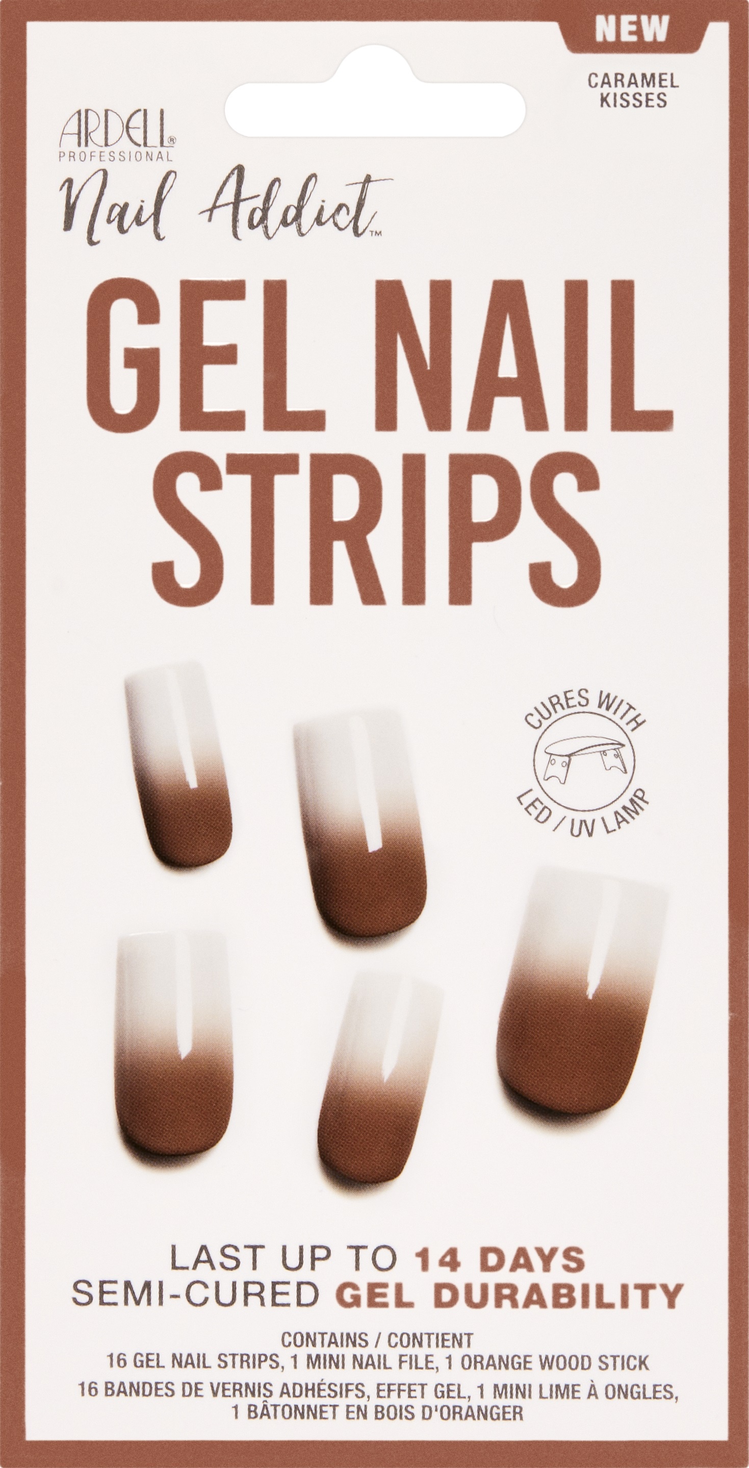 Ardell Nail Addict - Gel Strips Caramel Kisses 1x