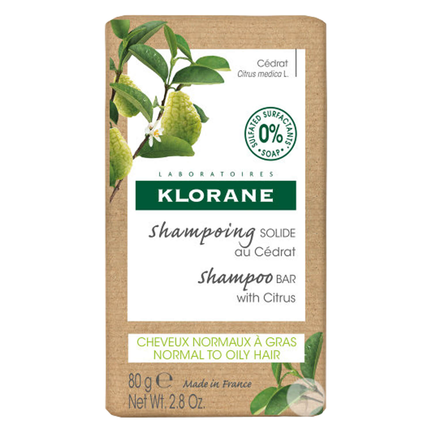 Klorane Zedrat – Festes Shampoo 80g