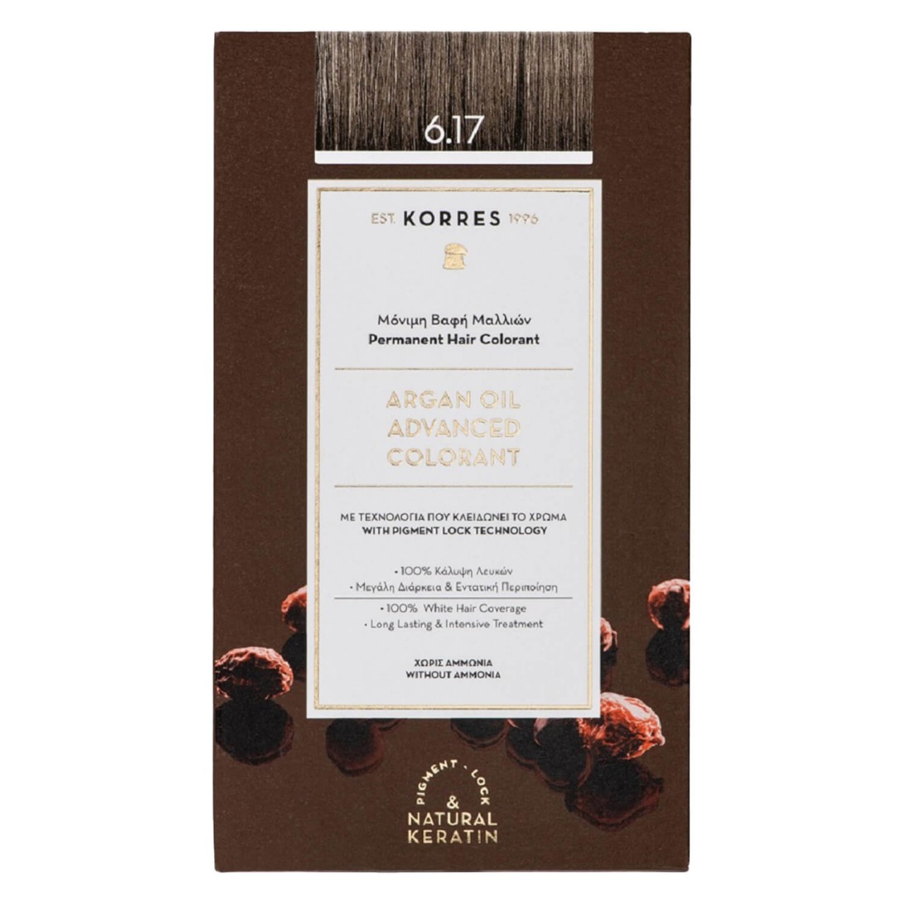 Korres Color - Argan Oil Hochentwickelte Haarcoloration Dark Blonde Beige / Dunkelblond Beige 6.17