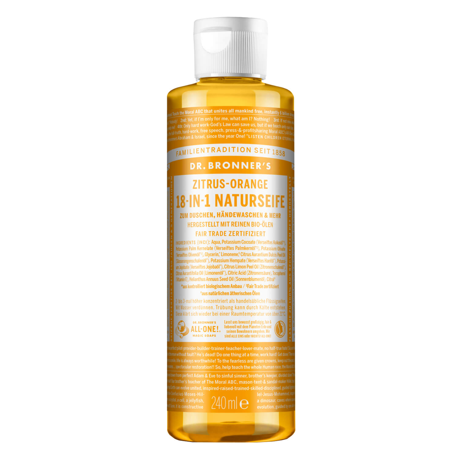 Dr. Bronner’s – 18-In-1 Flüssigseife Citrus Orange 120ml
